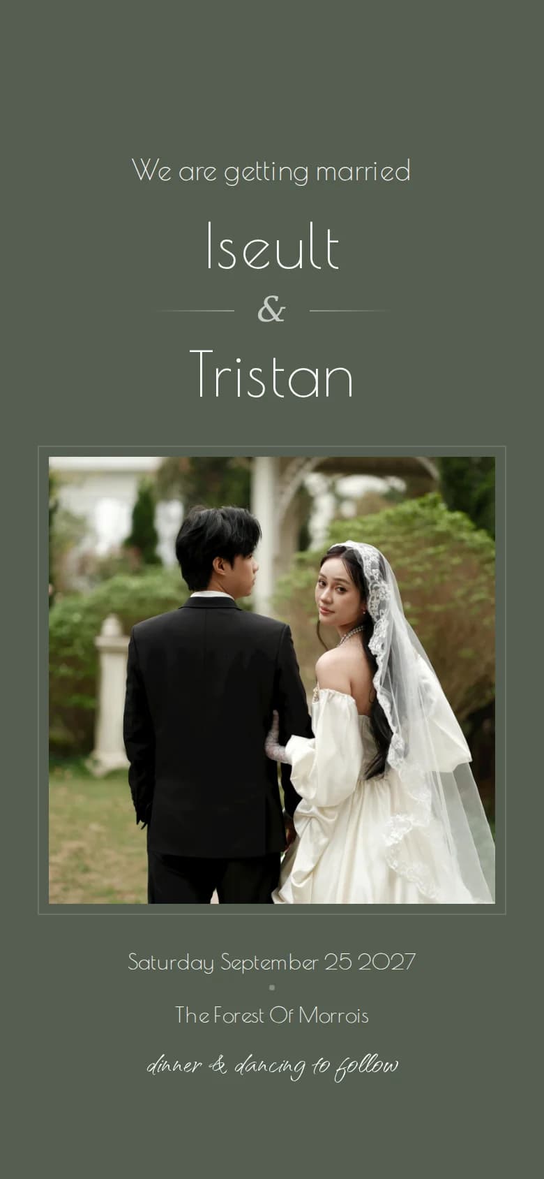The example invitation in the Delicate font pack